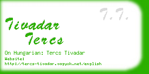 tivadar tercs business card